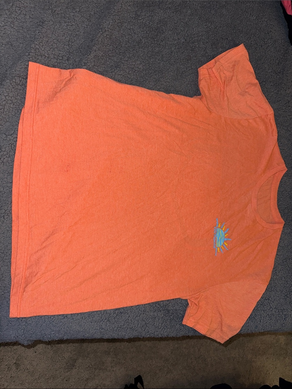Orange Men’s Short-Sleeve Tee with Sun Graphic